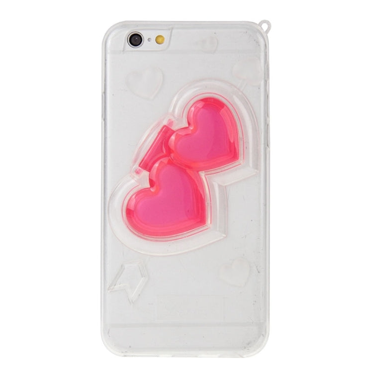 3D Love Heart Pattern TPU Protective Case with Holder & Lanyard for iPhone 6 Plus & 6S Plus