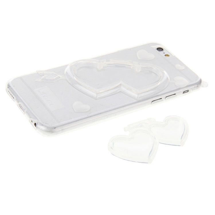 3D Love Heart Pattern TPU Protective Case with Holder & Lanyard for iPhone 6 Plus & 6S Plus