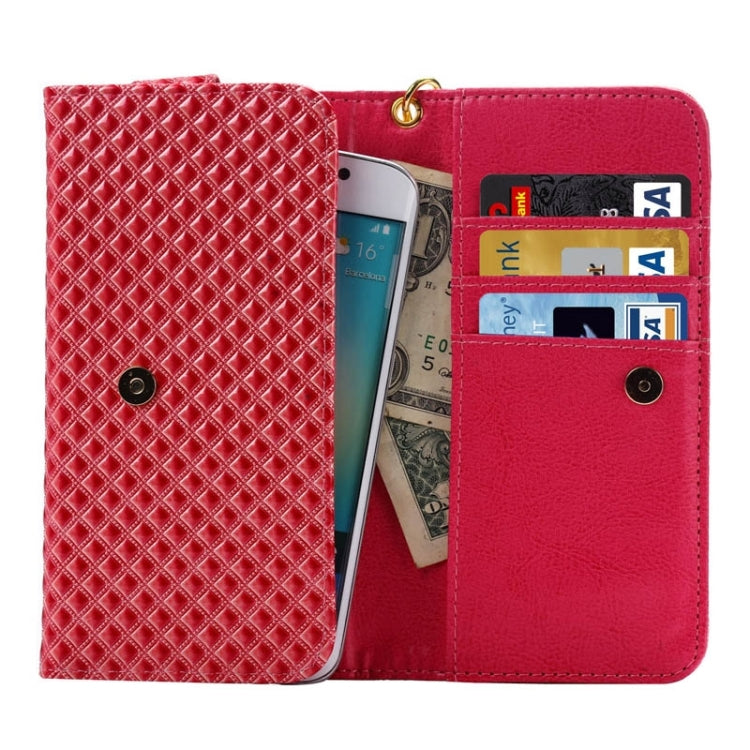 5.5 inch Universal Pearl Grid Texture Leather Case with Wallet & Card Slots & Lanyard for iPhone 6 Plus & 6S Plus / 6 / 5 / 5S / 5C , Galaxy S6 / S6 Edge / A7 / E7