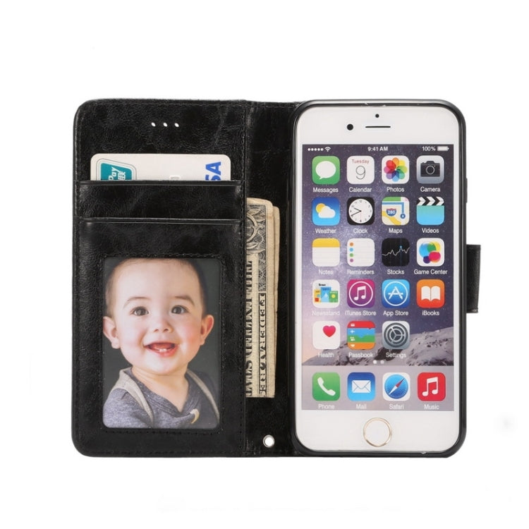 Wax Crazy Horse Texture Horizontal Flip Leather Case with Holder & Card Slots & Wallet & Photo Frame for iPhone 6 Plus & 6S Plus