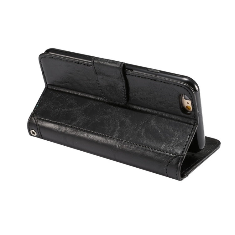 Wax Crazy Horse Texture Horizontal Flip Leather Case with Holder & Card Slots & Wallet & Photo Frame for iPhone 6 Plus & 6S Plus
