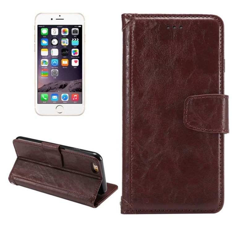 Wax Crazy Horse Texture Horizontal Flip Leather Case with Holder & Card Slots & Wallet & Photo Frame for iPhone 6 Plus & 6S Plus