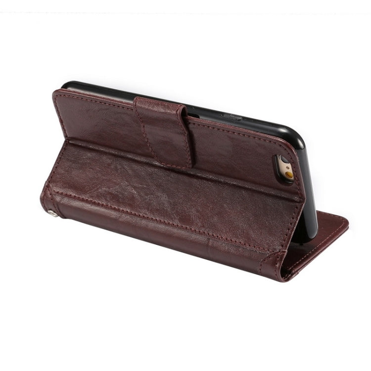 Wax Crazy Horse Texture Horizontal Flip Leather Case with Holder & Card Slots & Wallet & Photo Frame for iPhone 6 Plus & 6S Plus