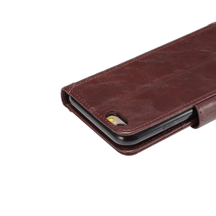 Wax Crazy Horse Texture Horizontal Flip Leather Case with Holder & Card Slots & Wallet & Photo Frame for iPhone 6 Plus & 6S Plus
