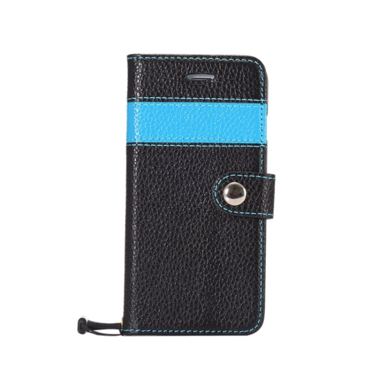 Litchi Texture Horizontal Flip Color Matching Style Leather Case with Holder & Card Slots & Wallet & Lanyard for iPhone 6 Plus