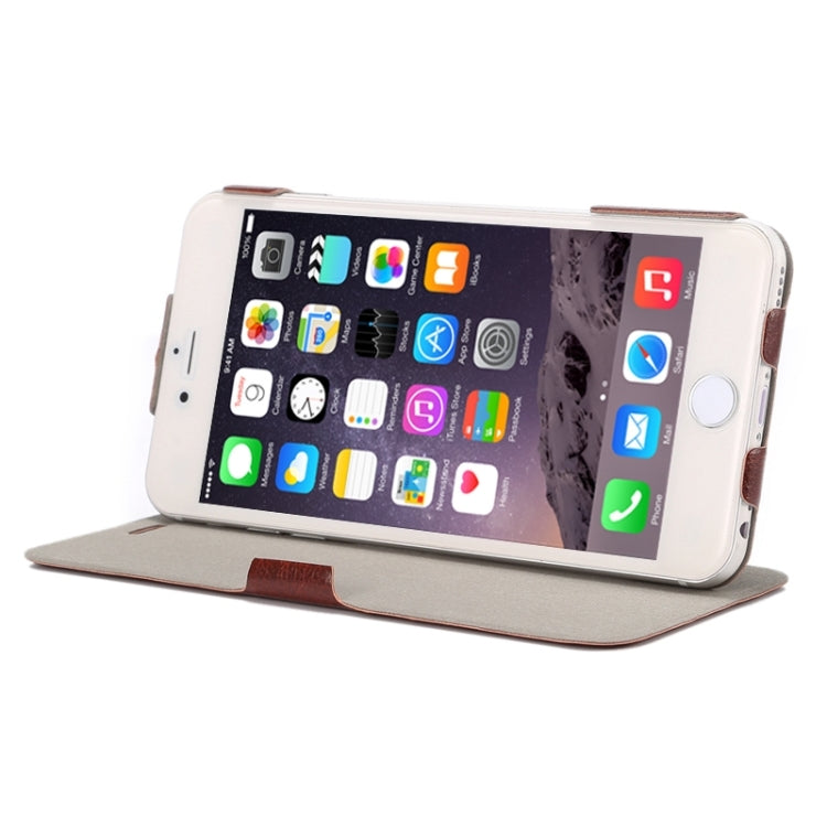 Horizontal Flip Ultra Thin Leather Case with Holder for iPhone 6 Plus & 6S Plus