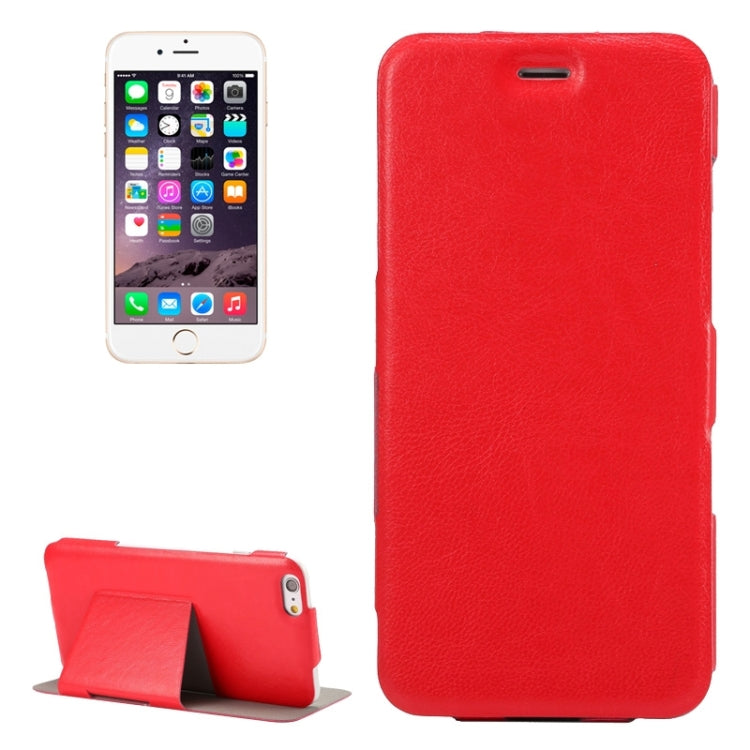 Horizontal Flip Ultra Thin Leather Case with Holder for iPhone 6 Plus & 6S Plus