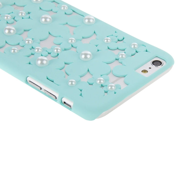 Hollow Style Daisy Pearl Encrusted Plastic Protective Case for iPhone 6 Plus