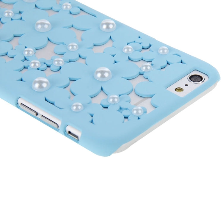 Hollow Style Daisy Pearl Encrusted Plastic Protective Case for iPhone 6 Plus