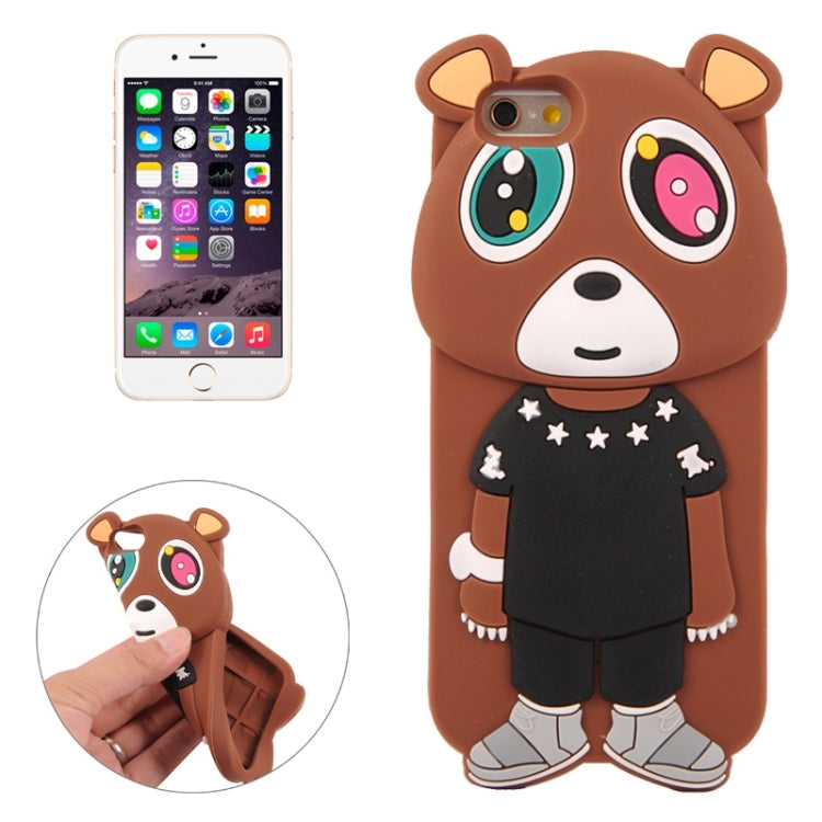 3D Bear Pattern Silicone Case for iPhone 6 Plus
