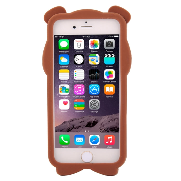 3D Bear Pattern Silicone Case for iPhone 6 Plus