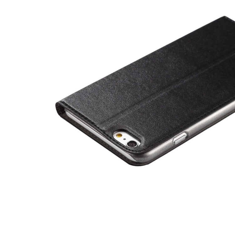 For iPhone 6s Plus Super Fiber Skin Horizontal Flip Leather Case with Holder & Caller ID Window