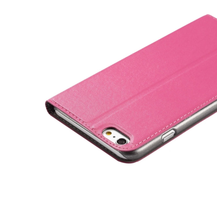 For iPhone 6s Plus Super Fiber Skin Horizontal Flip Leather Case with Holder & Caller ID Window
