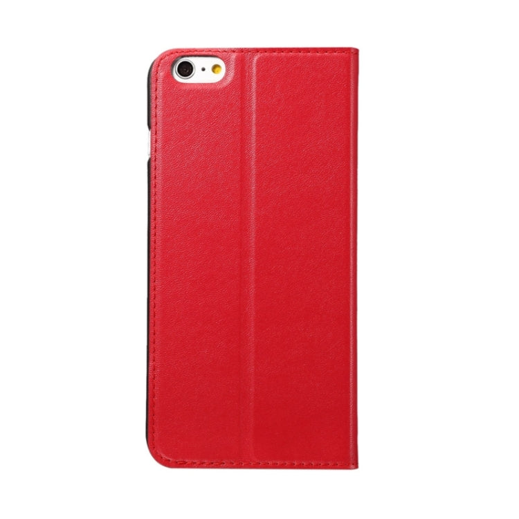 For iPhone 6s Plus Super Fiber Skin Horizontal Flip Leather Case with Holder & Caller ID Window