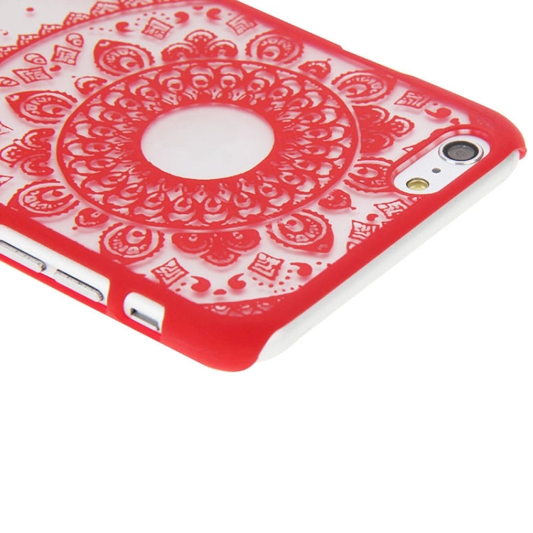 Glass Window Grilles Style Windbell Pattern Plastic Cover for iPhone 6 Plus
