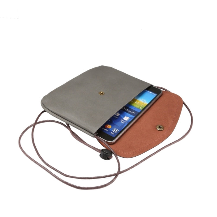 Universal PU Leather Case / Phone Leather Bag with String for iPhone 6s Plus, Galaxy Note 5 & Note 4 / A8 / S6 edge+, Huawei P8 & P7 / Honor 6
