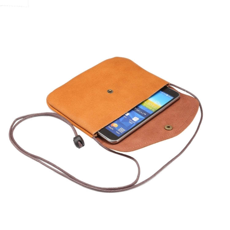 Universal PU Leather Case / Phone Leather Bag with String for iPhone 6s Plus, Galaxy Note 5 & Note 4 / A8 / S6 edge+, Huawei P8 & P7 / Honor 6