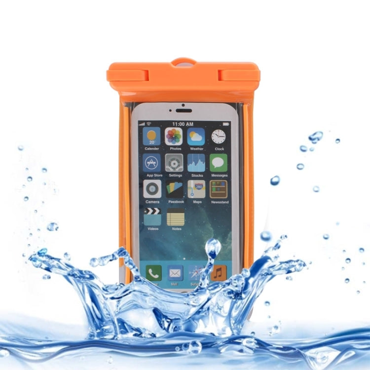 Fluorescent Transparent Open Side Universal Waterproof Bag with Lanyard & Armband for iPhone 6S Plus, Galaxy Note 5 & Note 4 / A8 / S6 edge+, Huawei P8 & P7 / Honor 6 Plus
