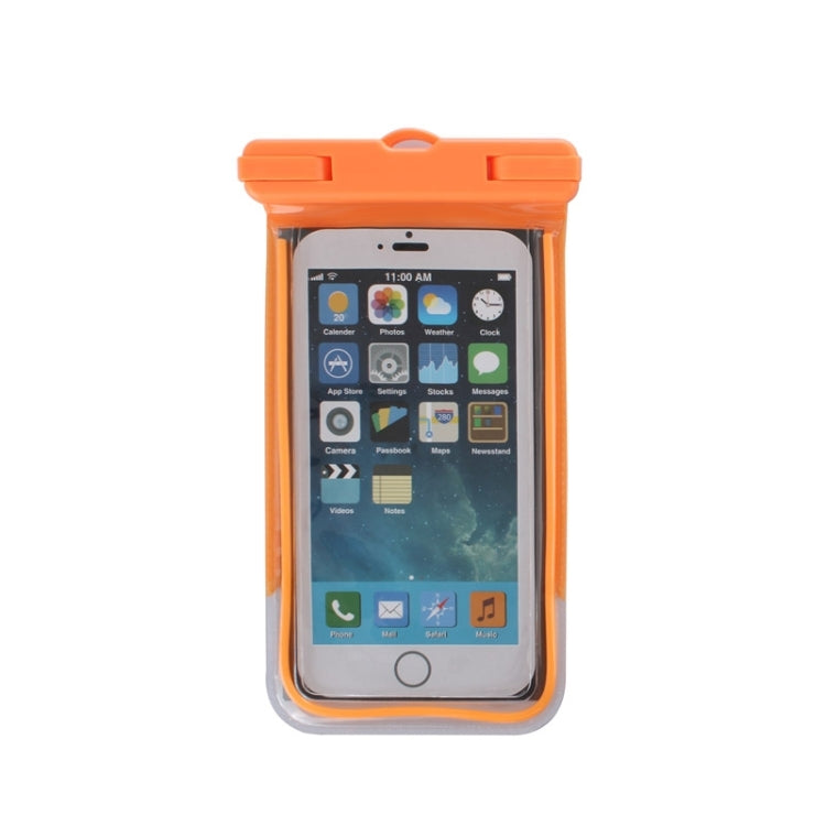Fluorescent Transparent Open Side Universal Waterproof Bag with Lanyard & Armband for iPhone 6S Plus, Galaxy Note 5 & Note 4 / A8 / S6 edge+, Huawei P8 & P7 / Honor 6 Plus
