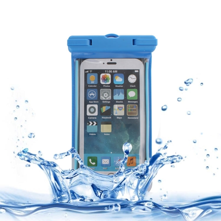 Fluorescent Transparent Open Side Universal Waterproof Bag with Lanyard & Armband for iPhone 6S Plus, Galaxy Note 5 & Note 4 / A8 / S6 edge+, Huawei P8 & P7 / Honor 6 Plus