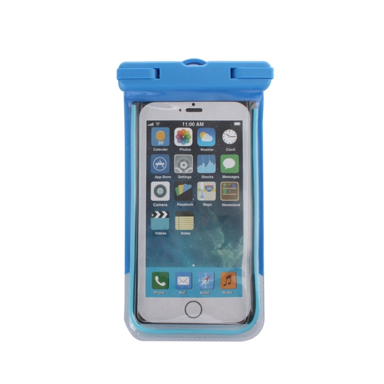 Fluorescent Transparent Open Side Universal Waterproof Bag with Lanyard & Armband for iPhone 6S Plus, Galaxy Note 5 & Note 4 / A8 / S6 edge+, Huawei P8 & P7 / Honor 6 Plus