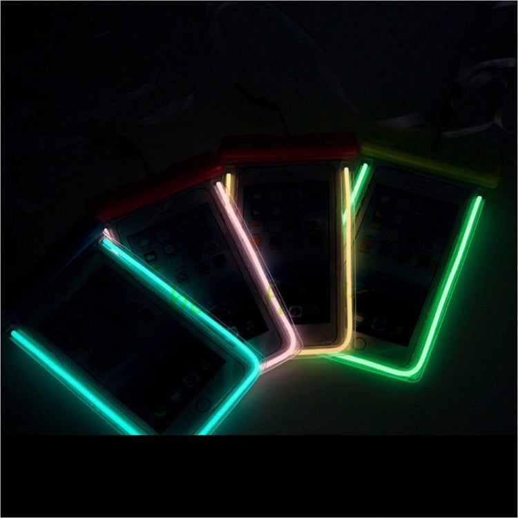 Fluorescent Transparent Open Side Universal Waterproof Bag with Lanyard & Armband for iPhone 6S Plus, Galaxy Note 5 & Note 4 / A8 / S6 edge+, Huawei P8 & P7 / Honor 6 Plus