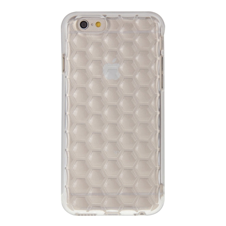 Ultra-slim Hexagon Honeycomb Texture Transparent TPU Protective Case for iPhone 6 Plus