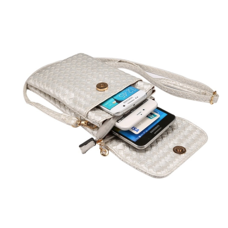 Woven Texture Universal Vertical Style Universal PU Leather Carrying Bag for iPhone 6s Plus / 6 Plus, Galaxy Note 5 & Note 4 & Note 3 / A8 / S6 edge / S6 edge+, Huawei P8 / P7 / Honor 6 Plus