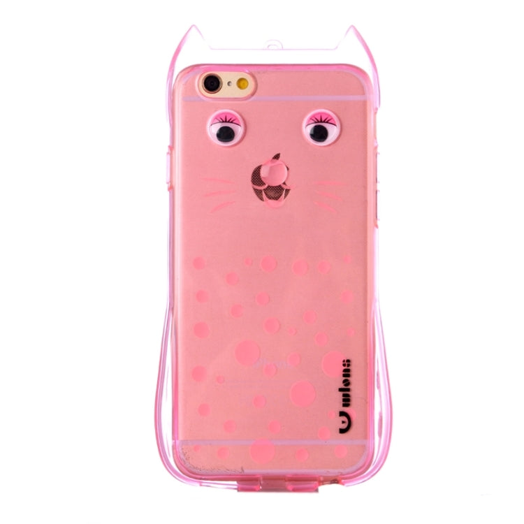 Cat Pattern TPU Protective Case with Lanyard for iPhone 6 Plus & 6s Plus
