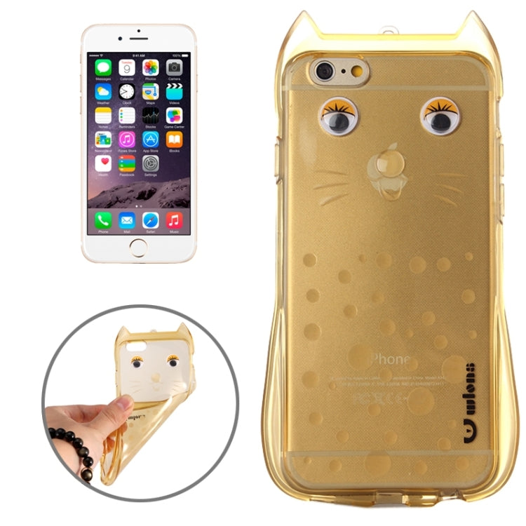 Cat Pattern TPU Protective Case with Lanyard for iPhone 6 Plus & 6s Plus