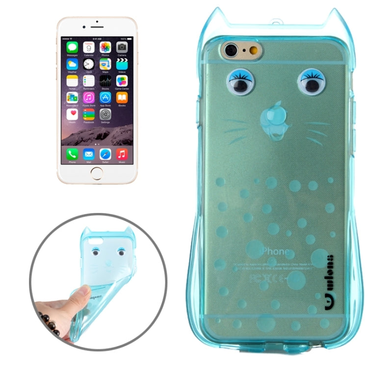 Cat Pattern TPU Protective Case with Lanyard for iPhone 6 Plus & 6s Plus