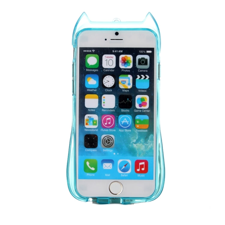 Cat Pattern TPU Protective Case with Lanyard for iPhone 6 Plus & 6s Plus