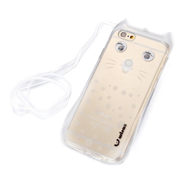 Cat Pattern TPU Protective Case with Lanyard for iPhone 6 Plus & 6s Plus