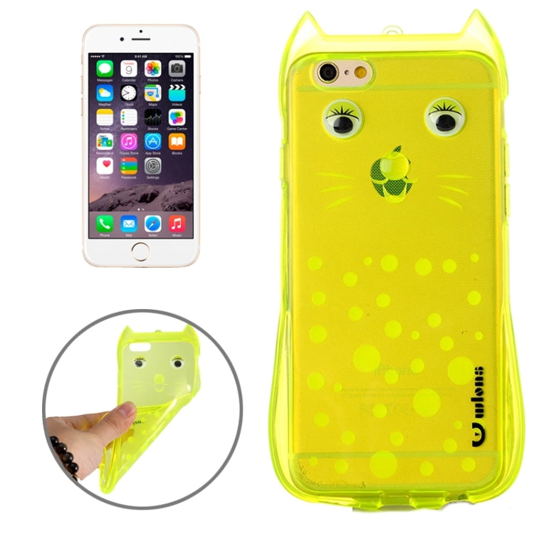 Cat Pattern TPU Protective Case with Lanyard for iPhone 6 Plus & 6s Plus