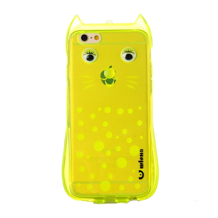 Cat Pattern TPU Protective Case with Lanyard for iPhone 6 Plus & 6s Plus