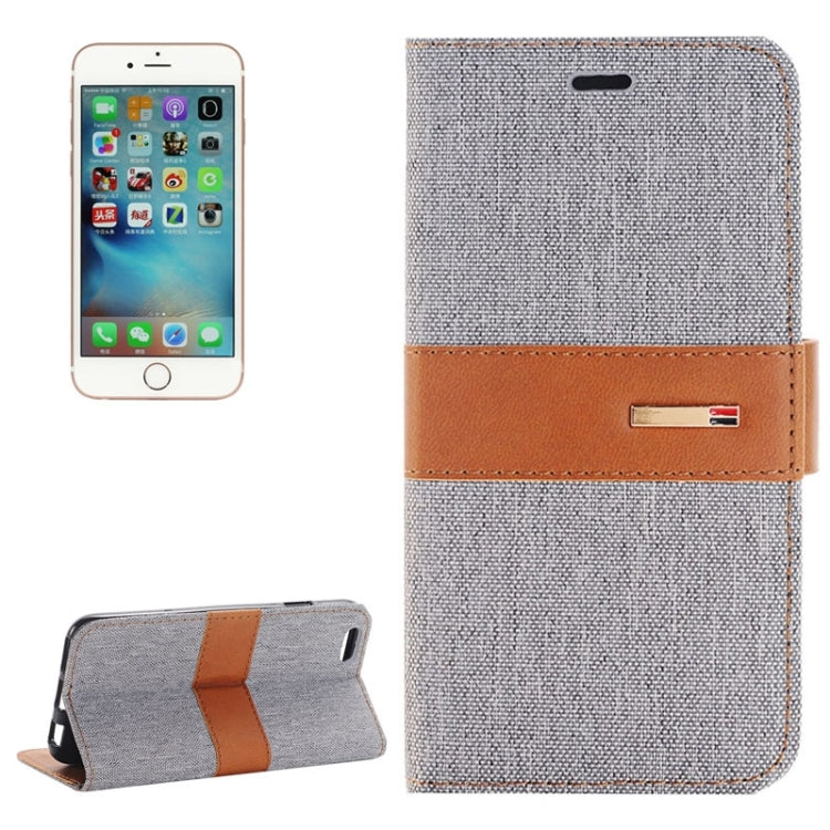 For iPhone 6 Plus & 6s Plus Denim Texture Horizontal Flip Leather Case with Holder & Card Slots