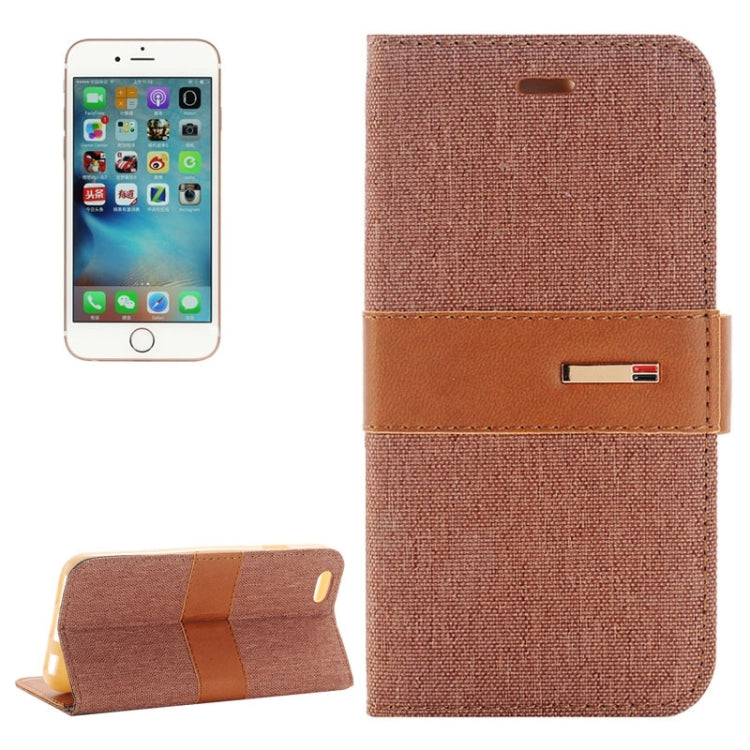 For iPhone 6 Plus & 6s Plus Denim Texture Horizontal Flip Leather Case with Holder & Card Slots