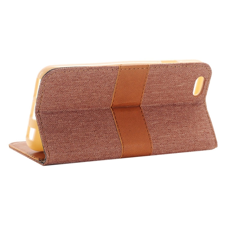 For iPhone 6 Plus & 6s Plus Denim Texture Horizontal Flip Leather Case with Holder & Card Slots