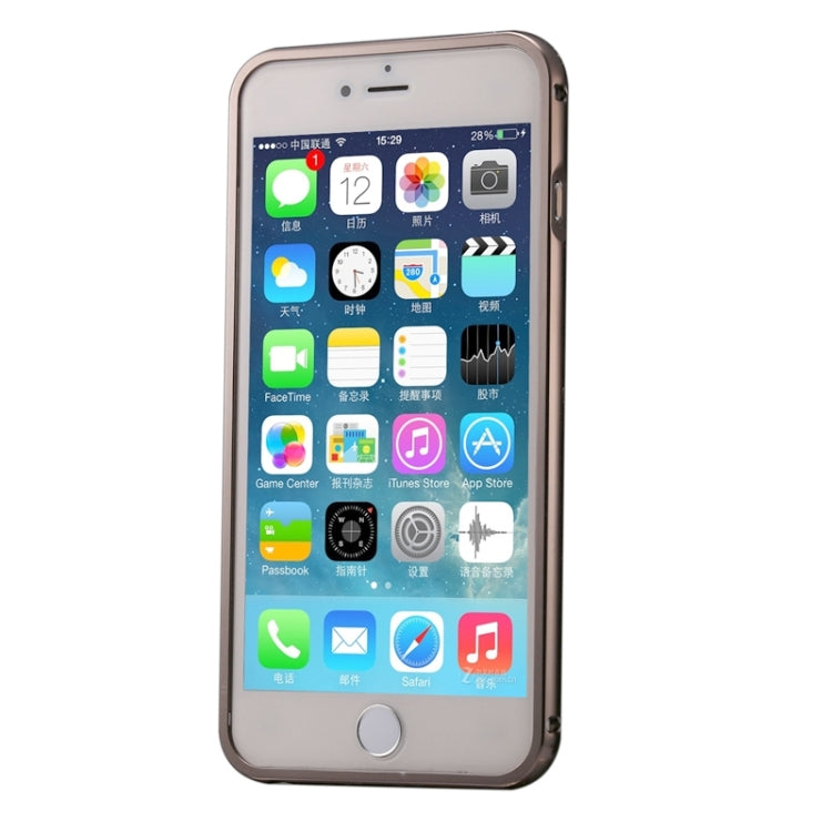 Diamond Encrusted Push-pull Style Metal Plating Bumper Frame + Acrylic Back Cover Combination Case for iPhone 6 Plus & 6s Plus