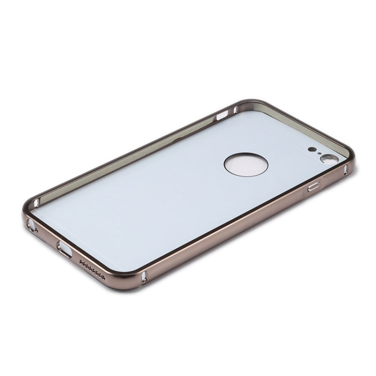 Diamond Encrusted Push-pull Style Metal Plating Bumper Frame + Acrylic Back Cover Combination Case for iPhone 6 Plus & 6s Plus