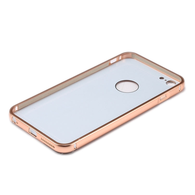Diamond Encrusted Push-pull Style Metal Plating Bumper Frame + Acrylic Back Cover Combination Case for iPhone 6 Plus & 6s Plus