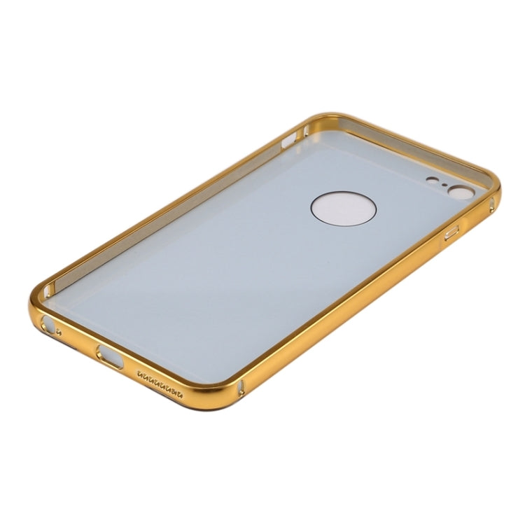 Diamond Encrusted Push-pull Style Metal Plating Bumper Frame + Acrylic Back Cover Combination Case for iPhone 6 Plus & 6s Plus