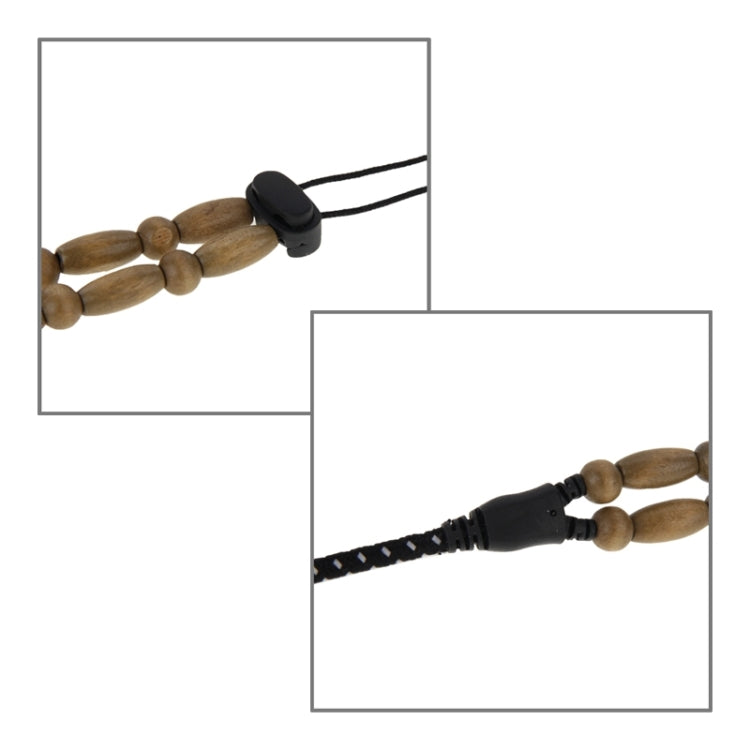 Wooden Beads Style In-ear Stereo Necklace Headphone