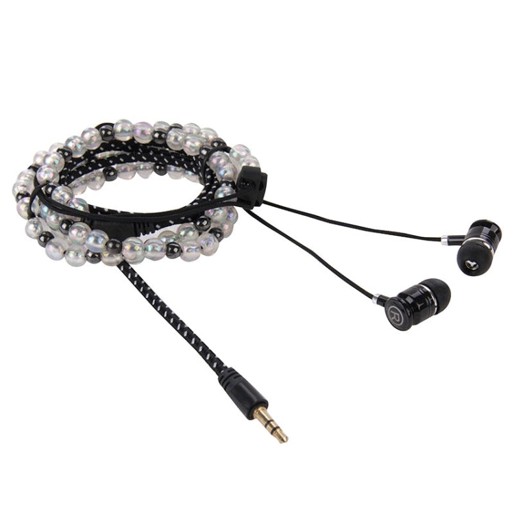 Multicolour Beads Style In-ear Stereo Necklace Headphone