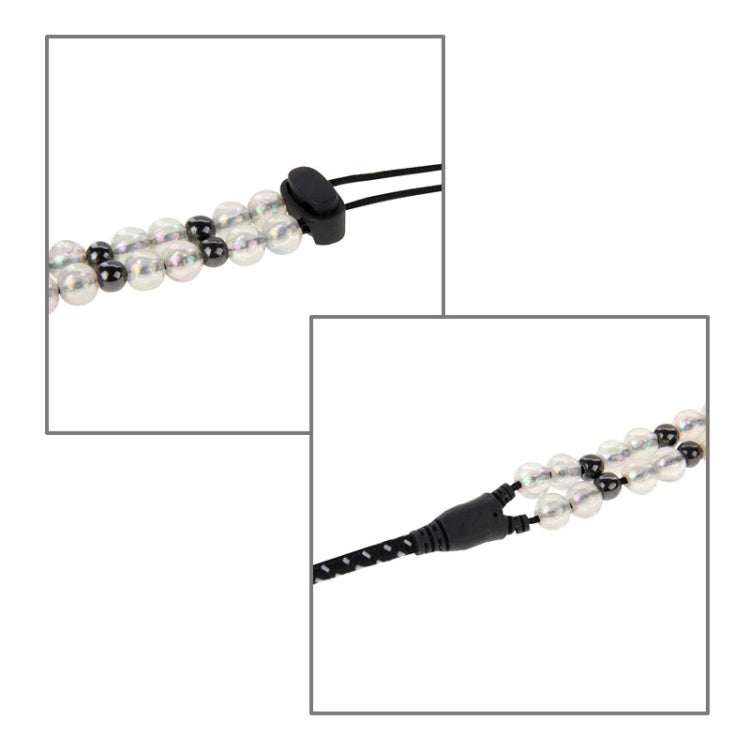 Multicolour Beads Style In-ear Stereo Necklace Headphone