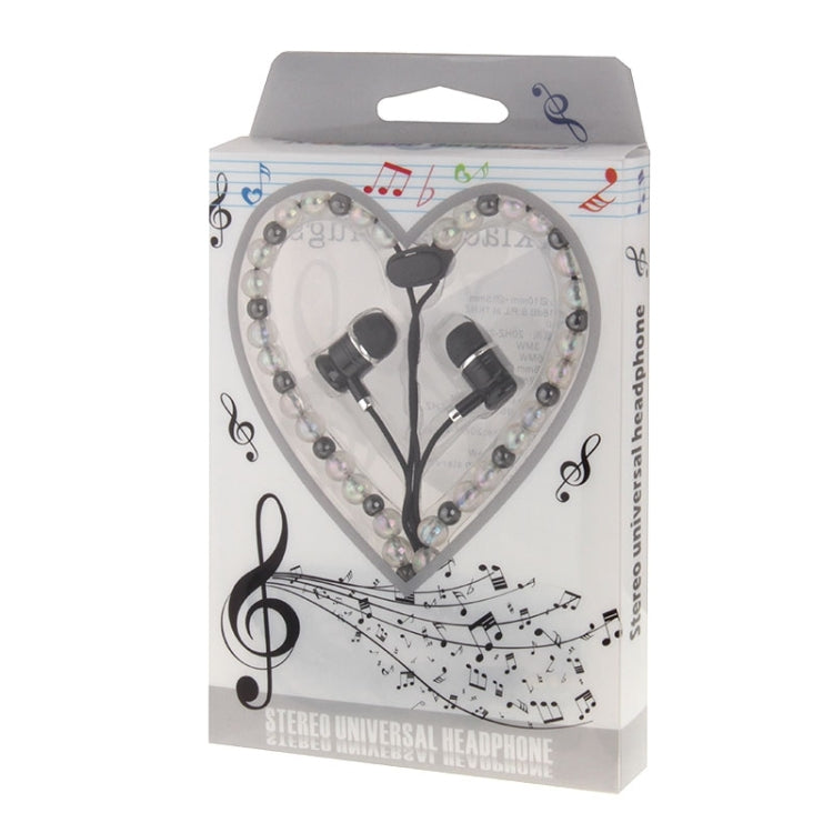 Multicolour Beads Style In-ear Stereo Necklace Headphone