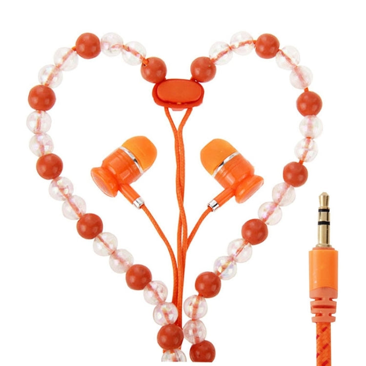 Multicolour Beads Style In-ear Stereo Necklace Headphone