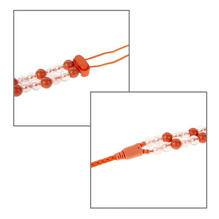Multicolour Beads Style In-ear Stereo Necklace Headphone