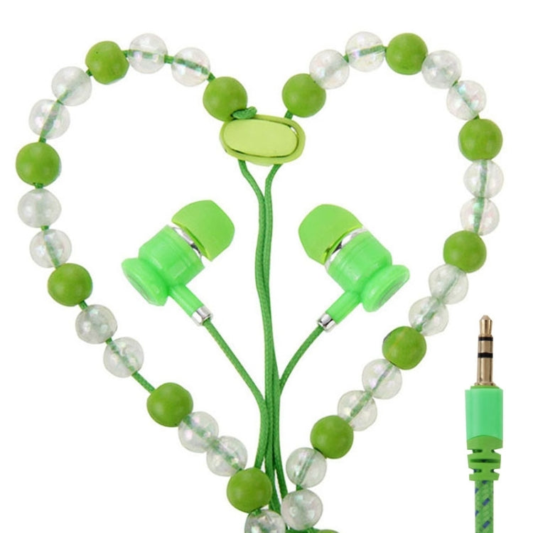 Multicolour Beads Style In-ear Stereo Necklace Headphone