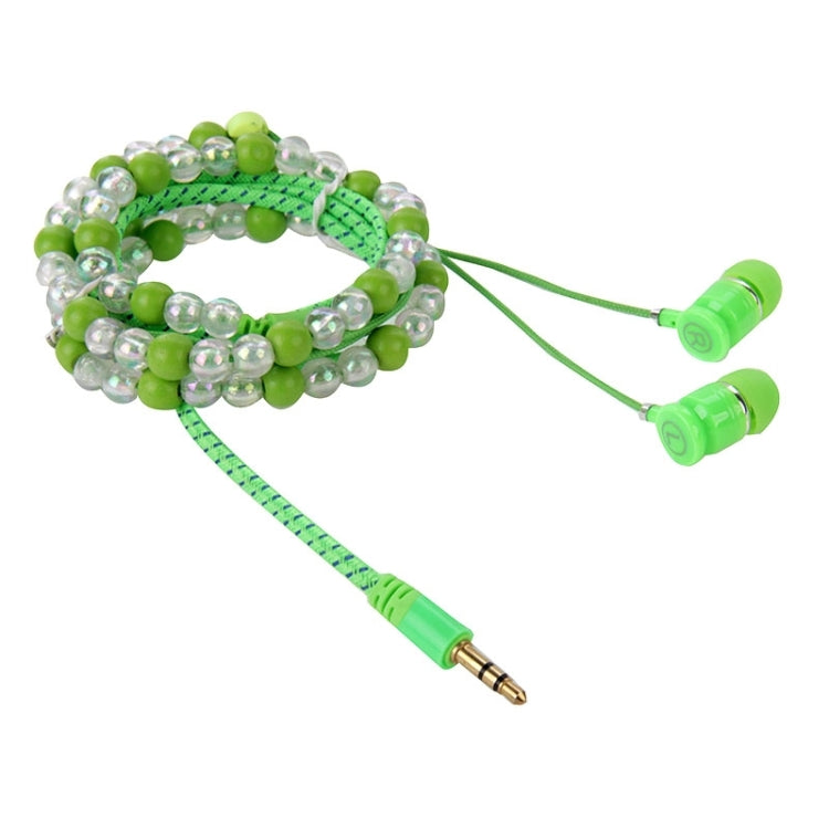 Multicolour Beads Style In-ear Stereo Necklace Headphone